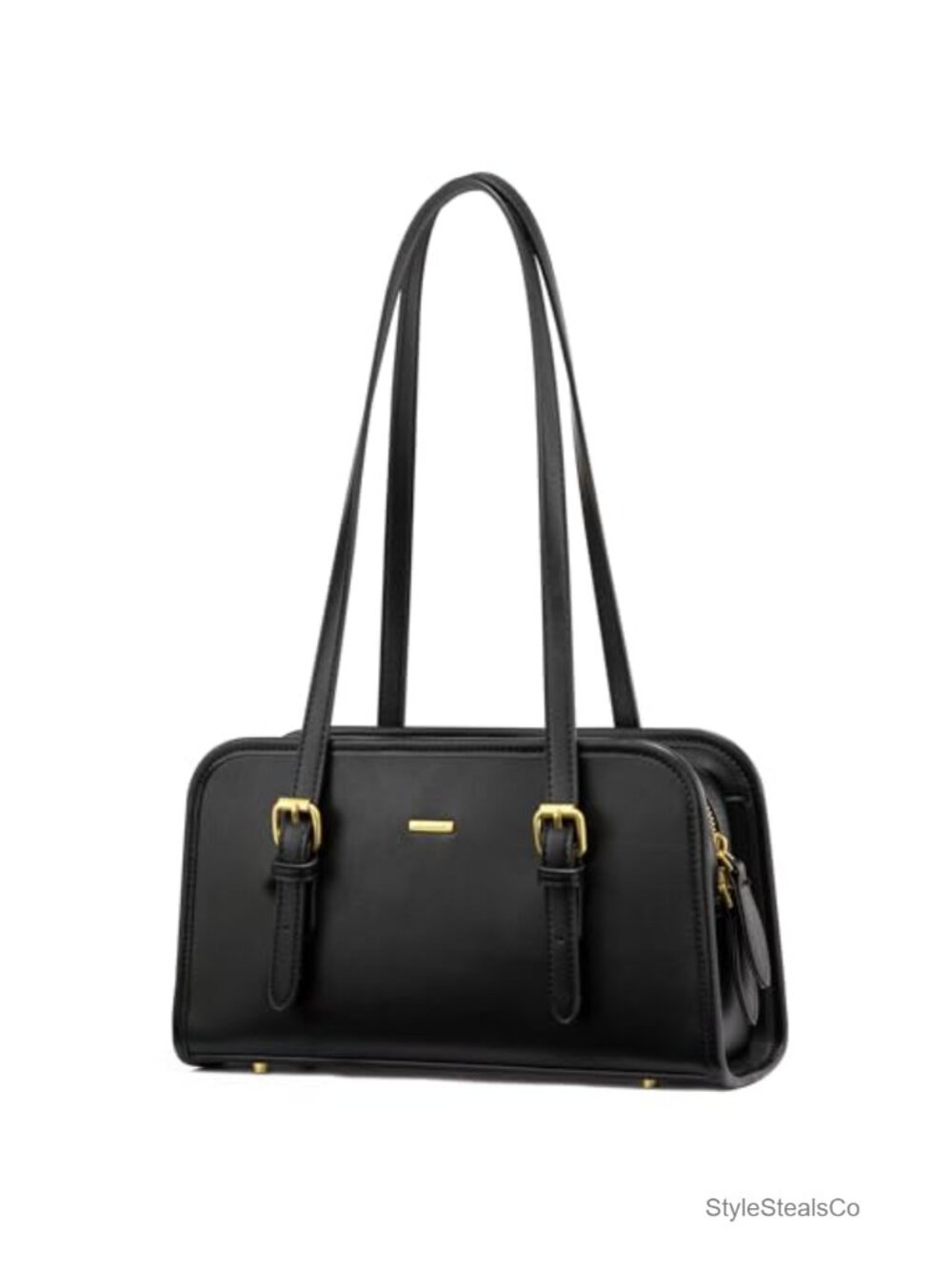 Vegan Leather Swing Zip Shoulder Bag Small Purse Convertible Crossbody Clutch